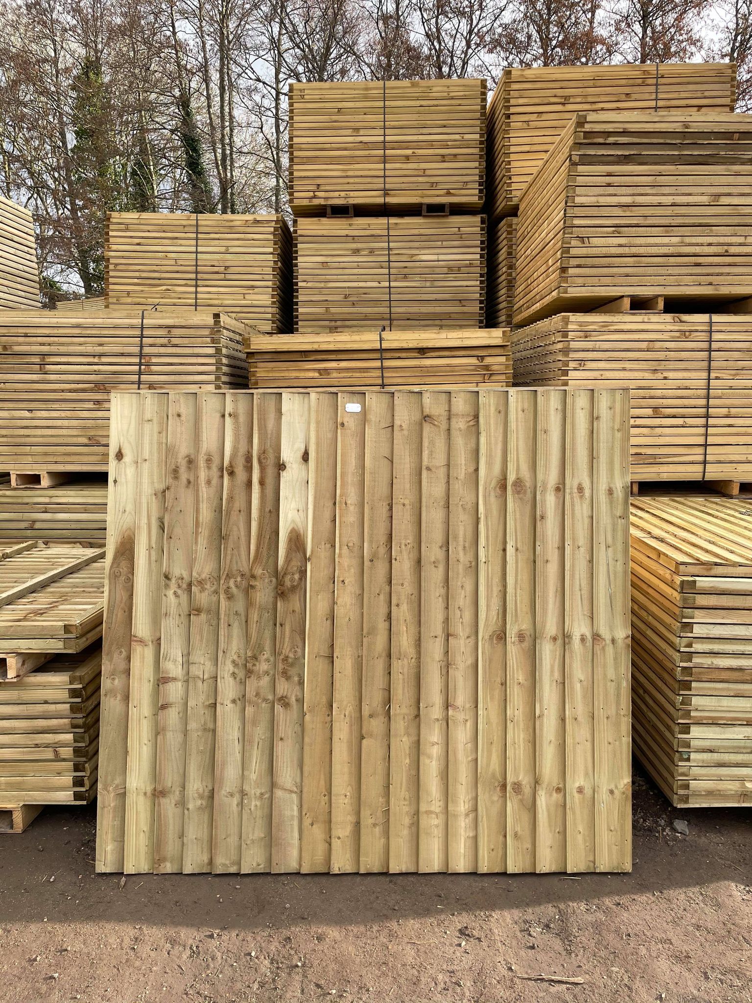 Closeboard fence panels for sale at Golden Larch Fencing.